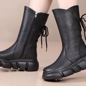Women Shoes Lace Up Boots